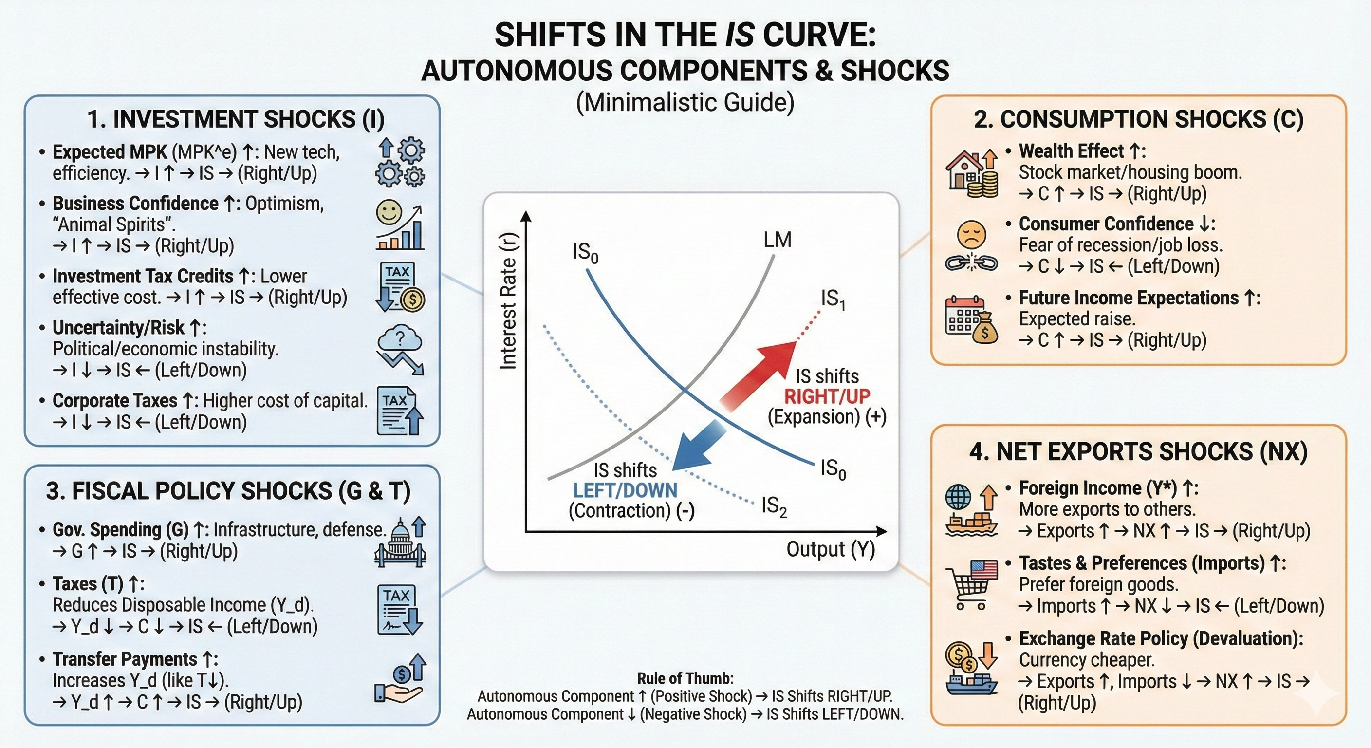 Shocks in Keynesian IS Curve